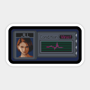 Resident Evi 3 Pixel Art Sticker